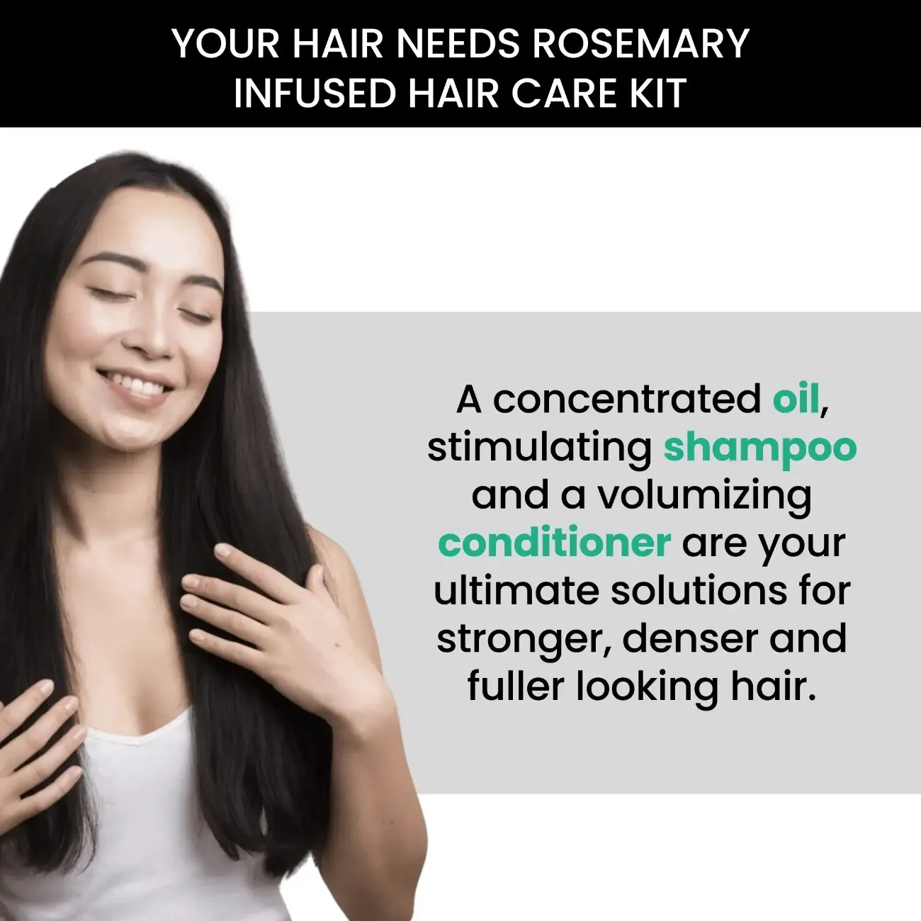 Anti Hair Fall Control Kit: Rosemary Shampoo, Conditioner, Essential Oil, Water - Image 5