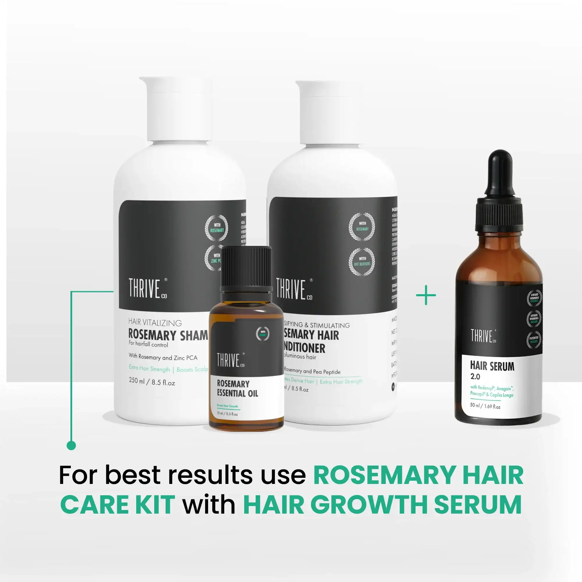 Anti Hair Fall Control Kit: Rosemary Shampoo, Conditioner, Essential Oil, Water - Image 7